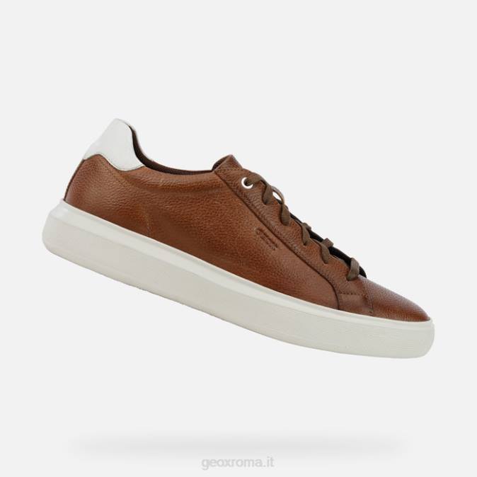 uomo deiven FX0W818 cognac/bianco Geox