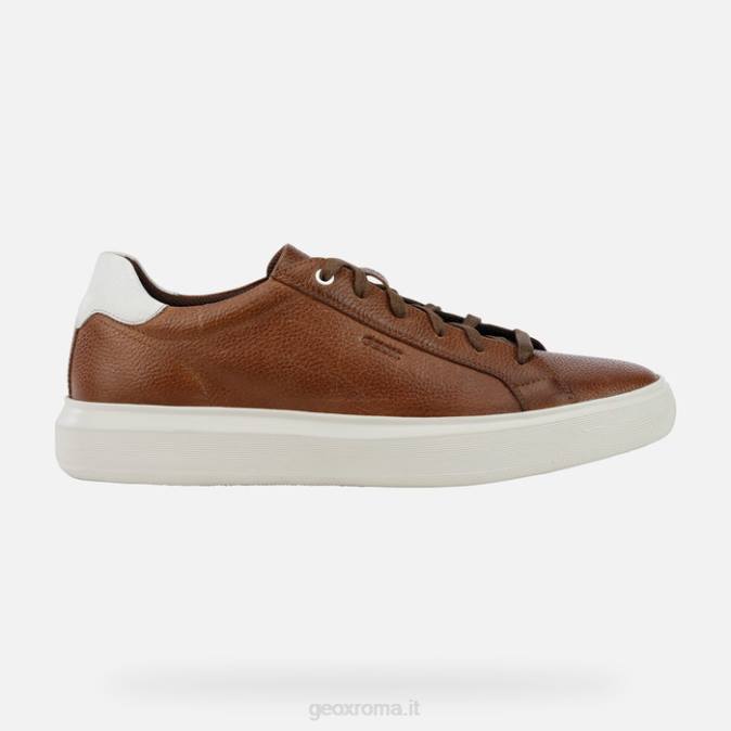 uomo deiven FX0W818 cognac/bianco Geox