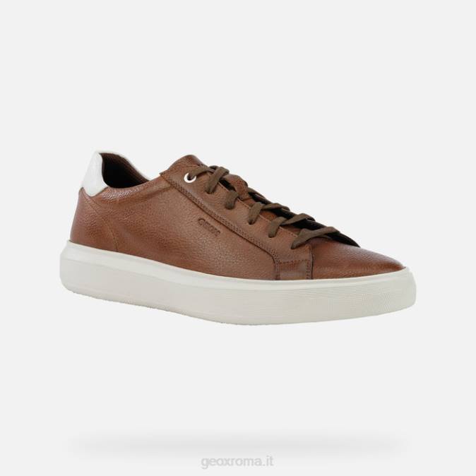 uomo deiven FX0W818 cognac/bianco Geox