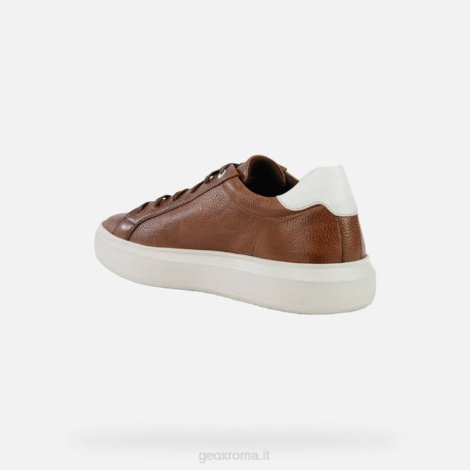 uomo deiven FX0W818 cognac/bianco Geox