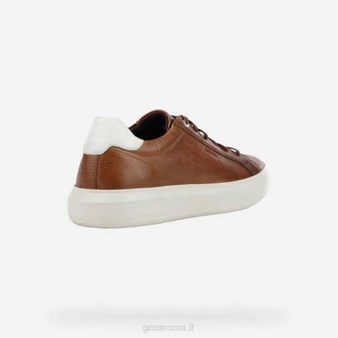 uomo deiven FX0W818 cognac/bianco Geox
